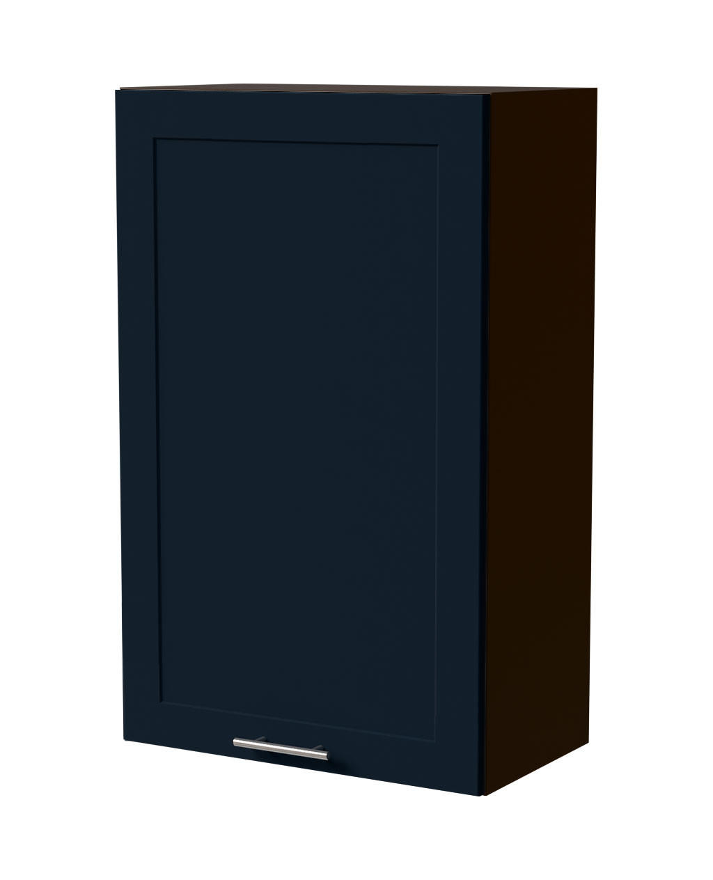 HÄNGESCHRANK Oslo W4/60/1 Lava / Indigo Matt 60 / 32,5 / 96cm - Dunkelgrau/Dunkelblau, Holz/Holzwerkstoff (60/96/32.5cm) - Feldmann-Wohnen