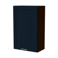 HÄNGESCHRANK Oslo W4/60/1 Lava / Indigo Matt 60 / 32,5 / 96cm - Dunkelgrau/Dunkelblau, Holz/Holzwerkstoff (60/96/32.5cm) - Feldmann-Wohnen