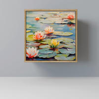 SIDEBOARD BLOOMING WATERS, Eichefarben, 57,5x42x57,5 cm, Ohne Füße - Eichefarben/Multicolor, Holzwerkstoff (57.5/57.5/42cm) - SpaceRebels