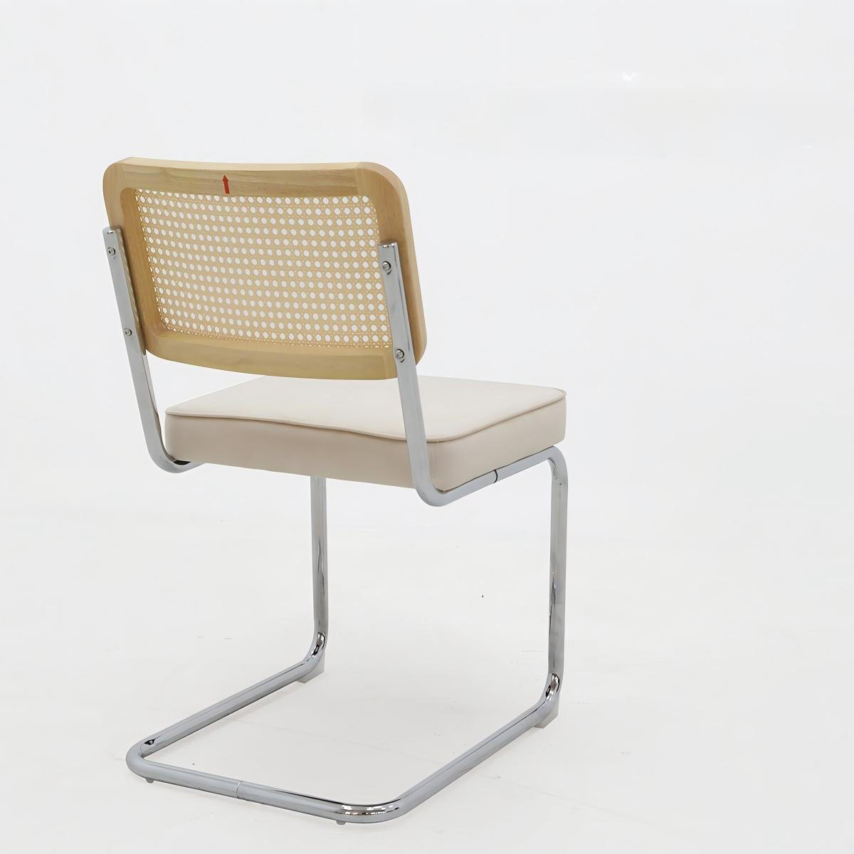SCHWINGSTUHL DE-36914 4er-Set mit Samtbezug und Rattan-Rückenlehne Beige - Beige, Metall (46.4/84.6/53cm) - ComfortXL