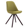 STUHL Stoff grün - Cappuccino/Grün, Holz/Textil (48/84/56cm) - CLP