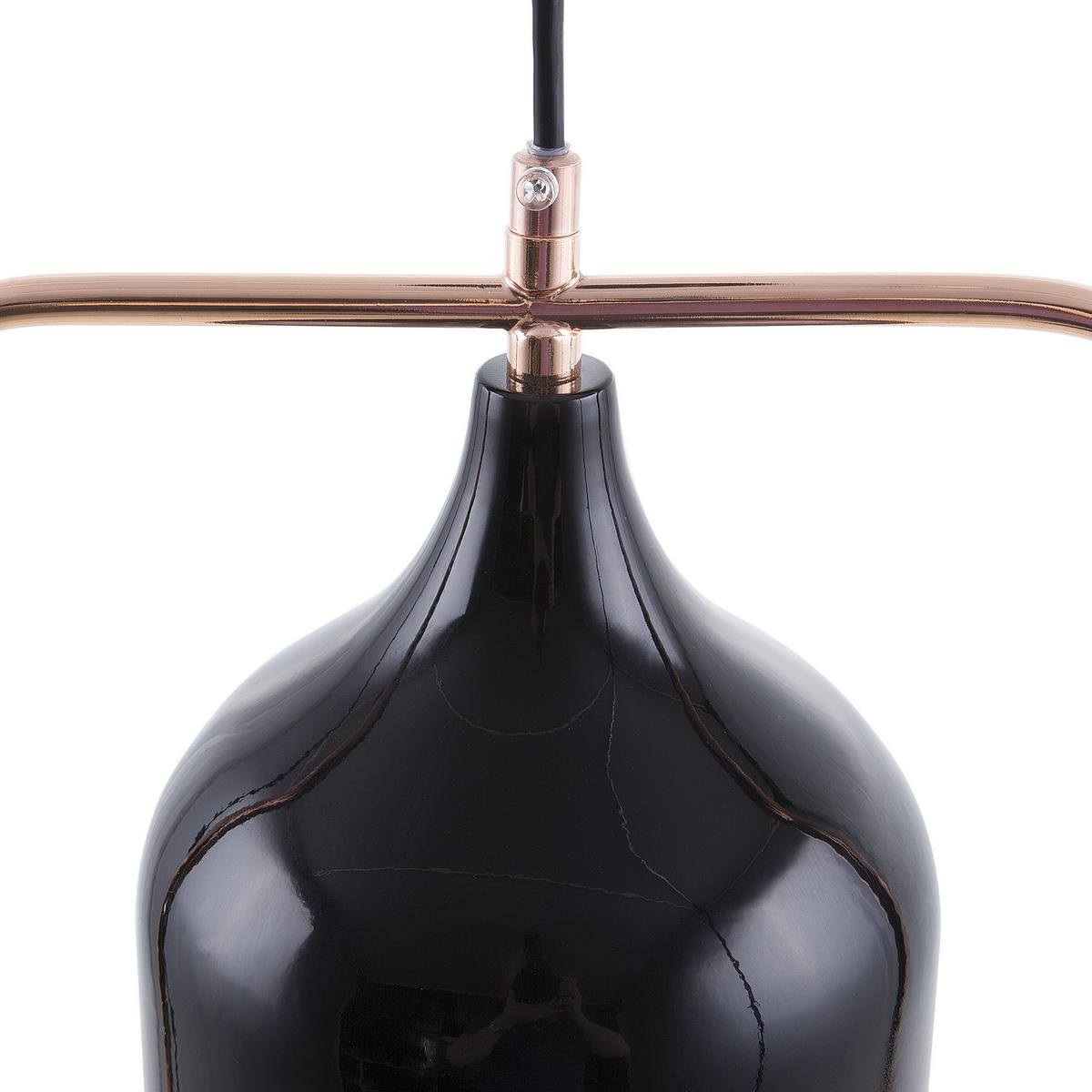 HÄNGELEUCHTE Mavone 15/24/121 cm - Schwarz, Metall (15/24/121cm) - Beliani