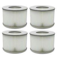 FILTERKARTUSCHEN 4-teiliges Set für Whirlpools - Weiß, Textil (10.8/6.8/10.8cm)