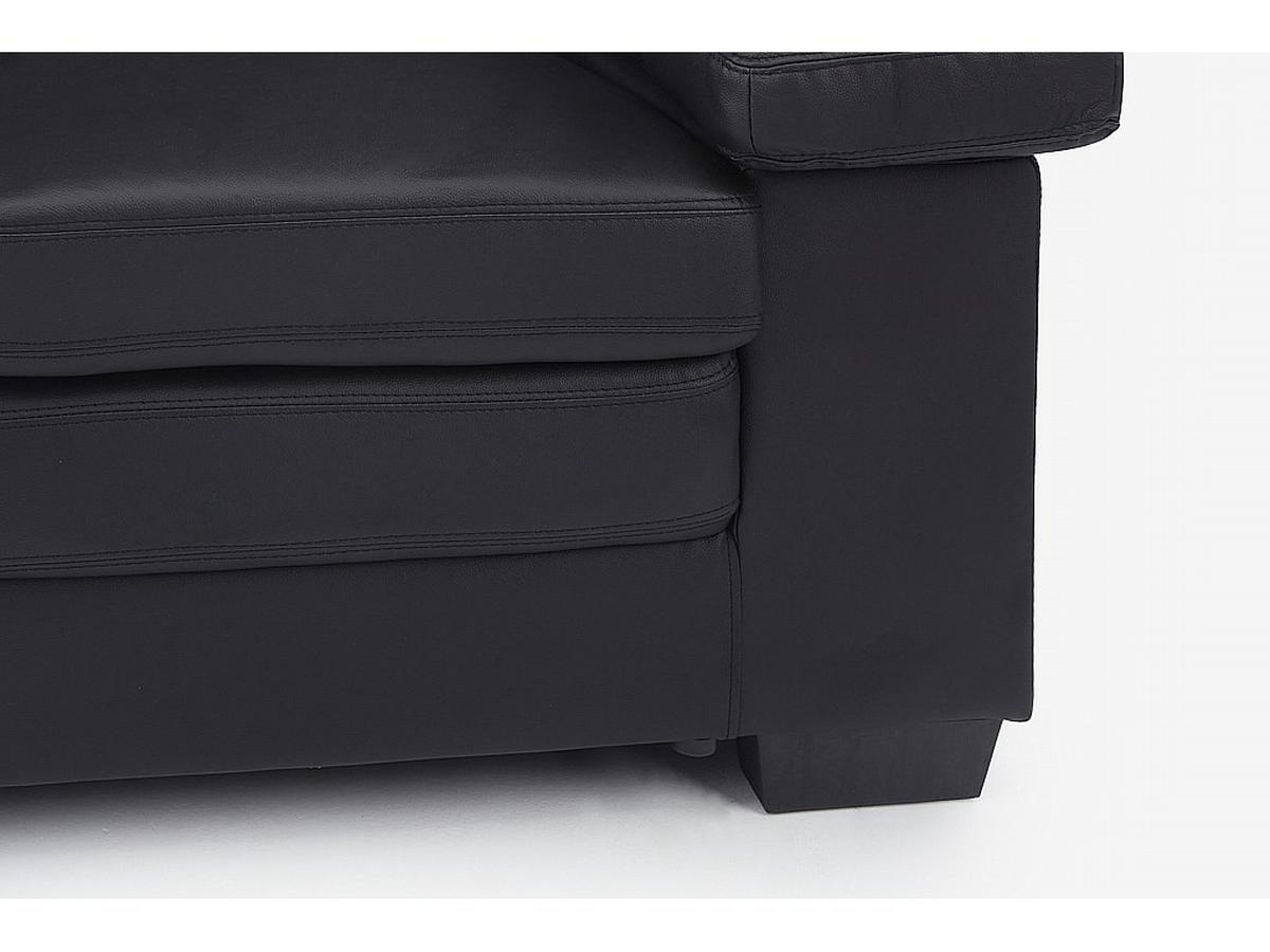 SOFA - 2 Personen - leder - schwarz Mimas - Schwarz, Leder (162/97/89cm) - Vente-Unique