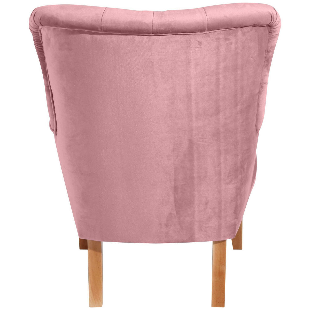 SESSEL Kaiya Bezug Samtvelours Buche natur / rosé - Rosa, Kunststoff (82/97/71cm) - 58aufmkessel