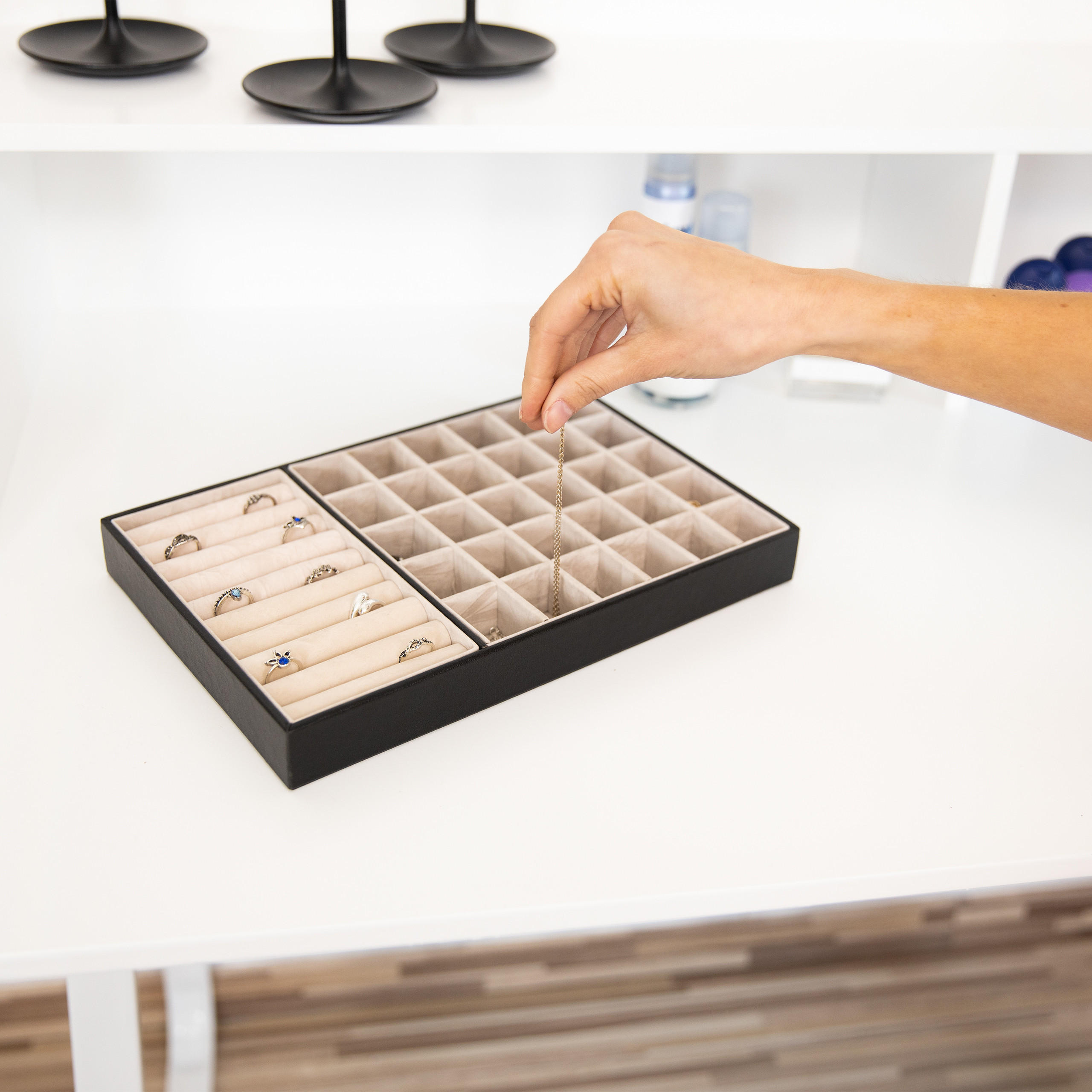 SCHMUCKTABLETT - Multicolor, Papier/Kunststoff (30/3/20cm) - Relaxdays