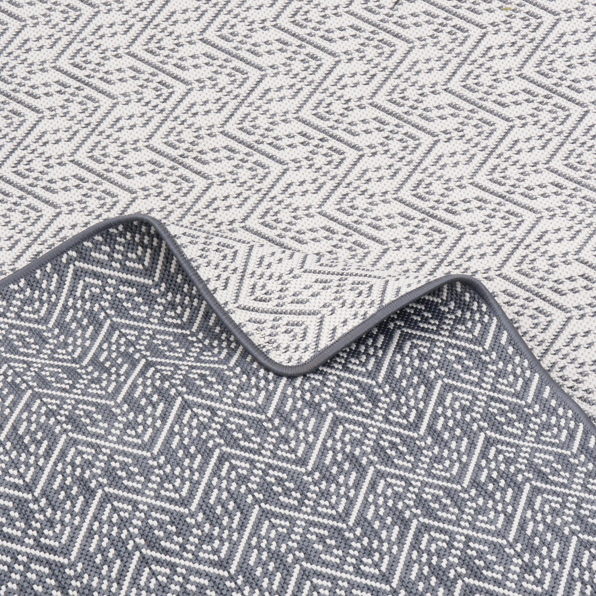 IN- UND OUTDOOR TEPPICH LÄUFER BEIDSEITIG CAPE COD - Anthrazit, Textil (80/240cm) - Snapstyle