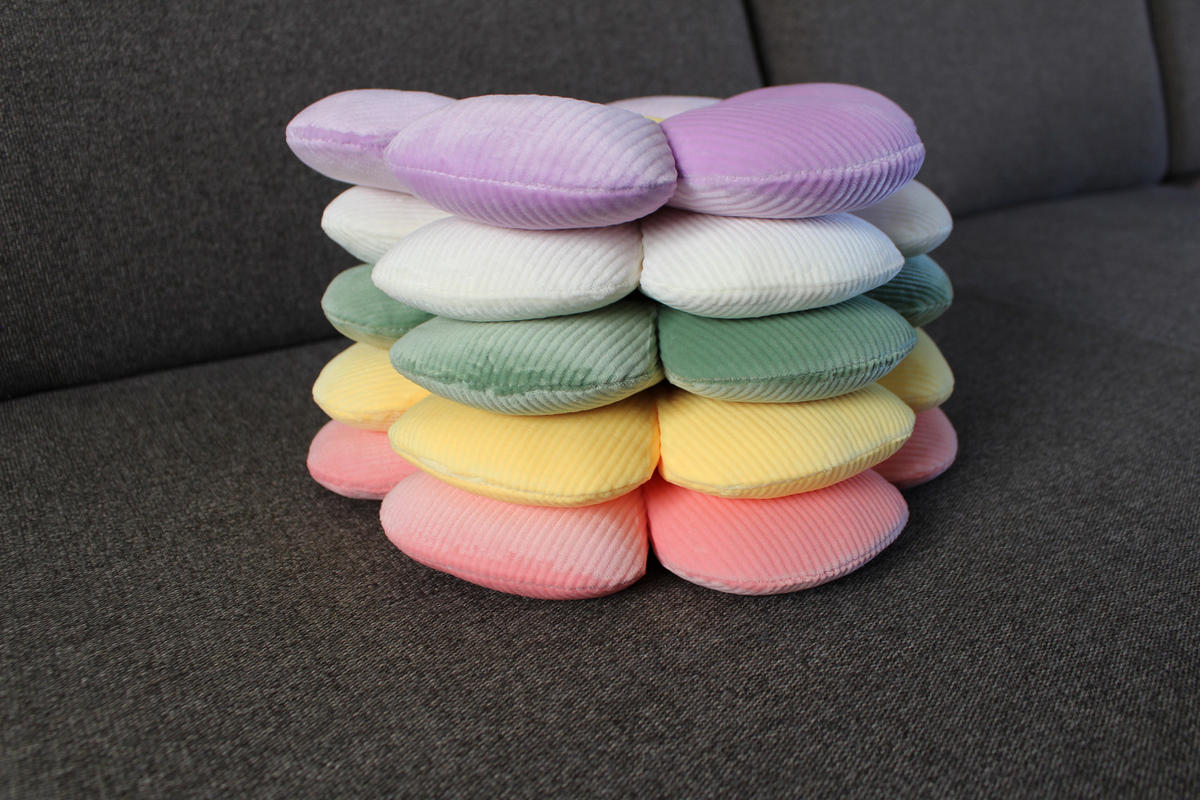 FORMKISSEN klein Blume MINNIE - Gelb, Textil (30cm) - Magma Heimtexx