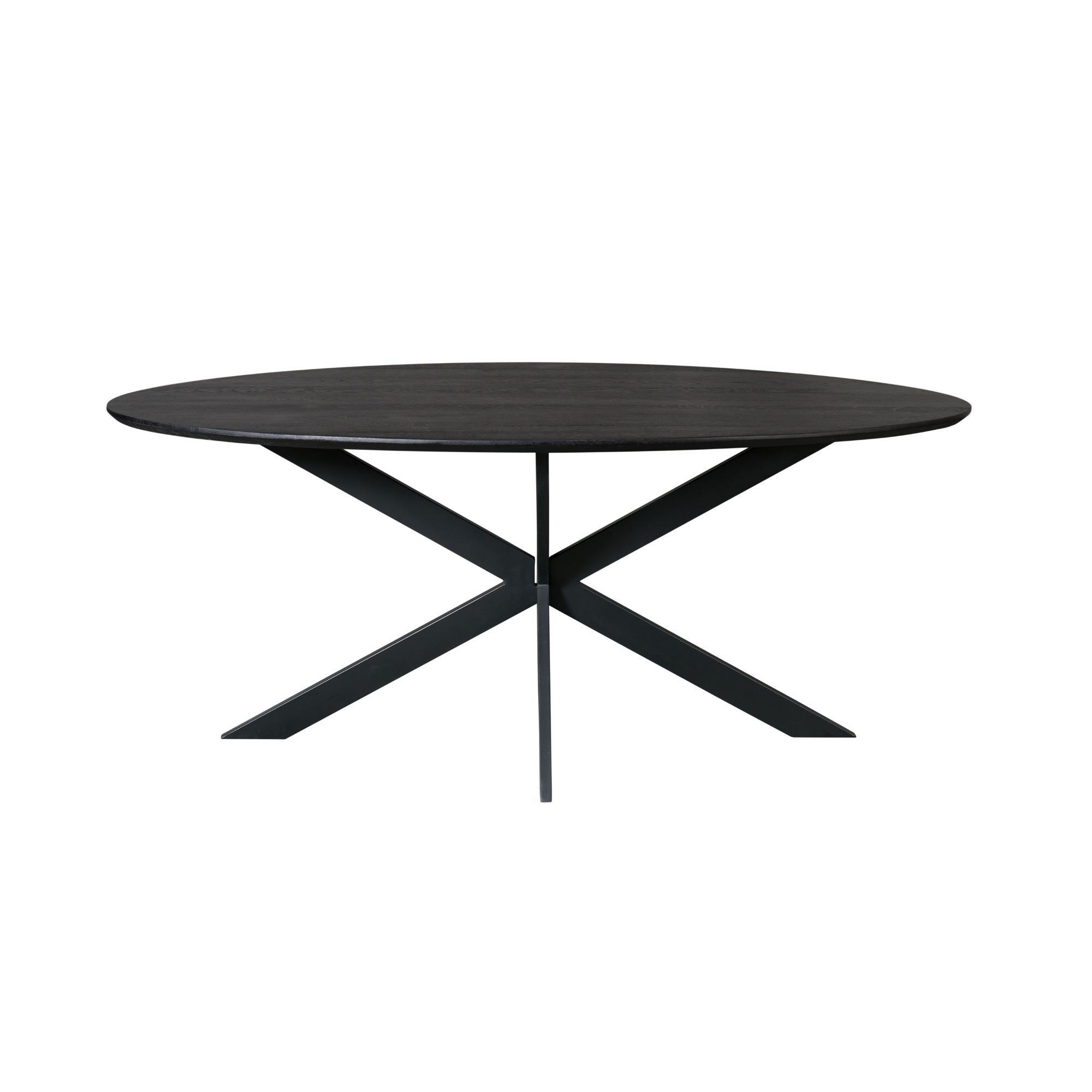 ESSTISCH Ferris Schwarz 90/180/76 cm - Schwarz, Holz (90/180/76cm) - Starfurn