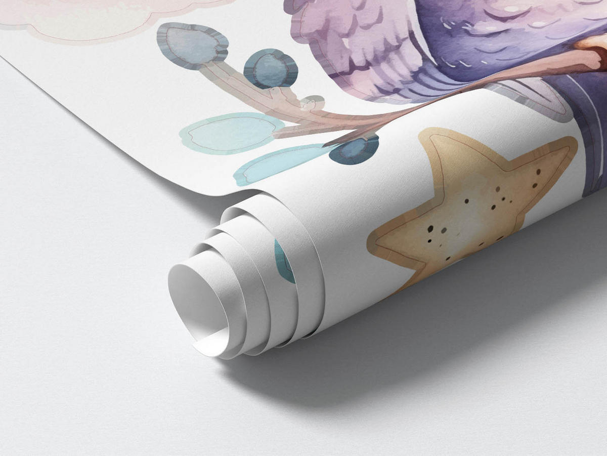 WANDAUFKLEBER 80x106cm - Magische Naturtiere - Multicolor, Kunststoff (80/106/0.1cm) - Wallfluent