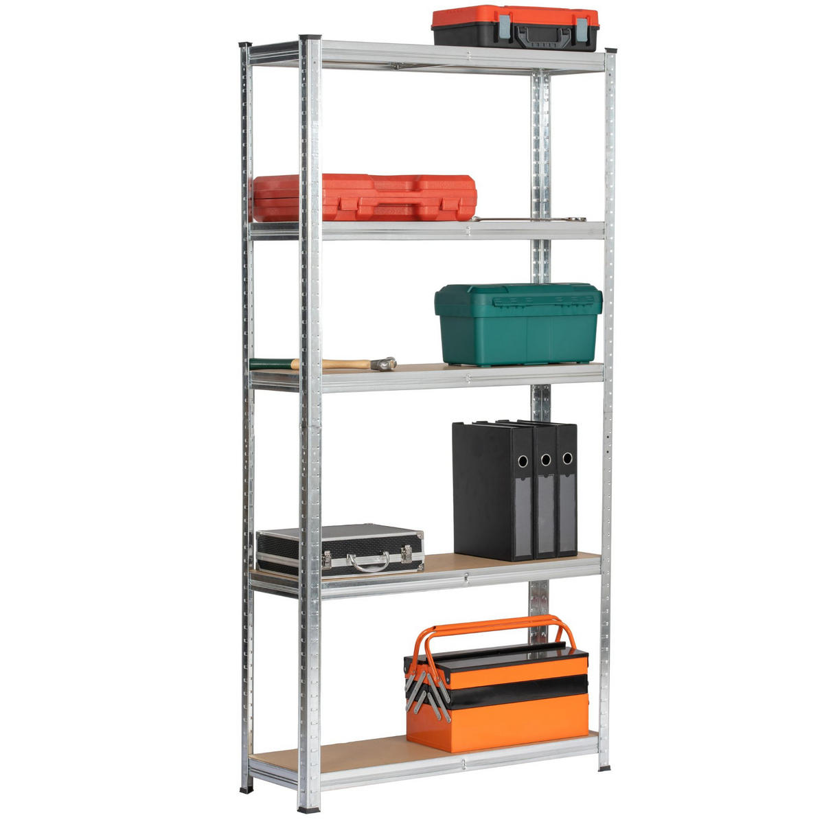 SCHWERLASTREGAL galvanisiertes Silber 90x30x180 cm - Silberfarben, Metall (90/180/30cm) - Akord