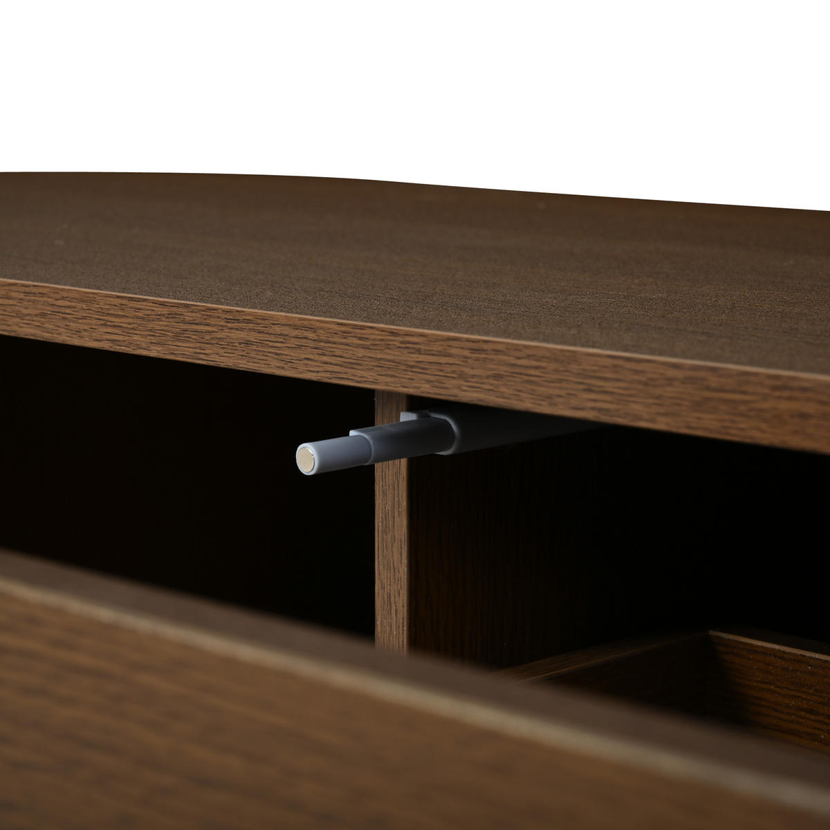 TV-SCHRANK 180cm Nussbaum Rattan 2 Schubladen Lowboard - Walnussfarben, Holzwerkstoff (180/40/40cm) - FLIEKS