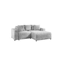 ECKSOFA Megan Xs In Stoff Poso - Hellgrau, Holzwerkstoff/Textil (240/165cm) - Fun Möbel