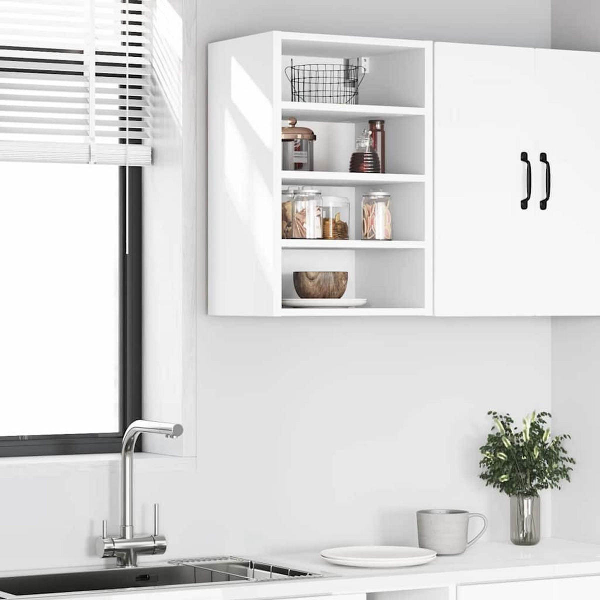 HÄNGESCHRANK Weiss 40/29,5/60 Cm Holzwerkstoff - Weiß, Holzwerkstoff (29.5/60/40cm) - vidaXL