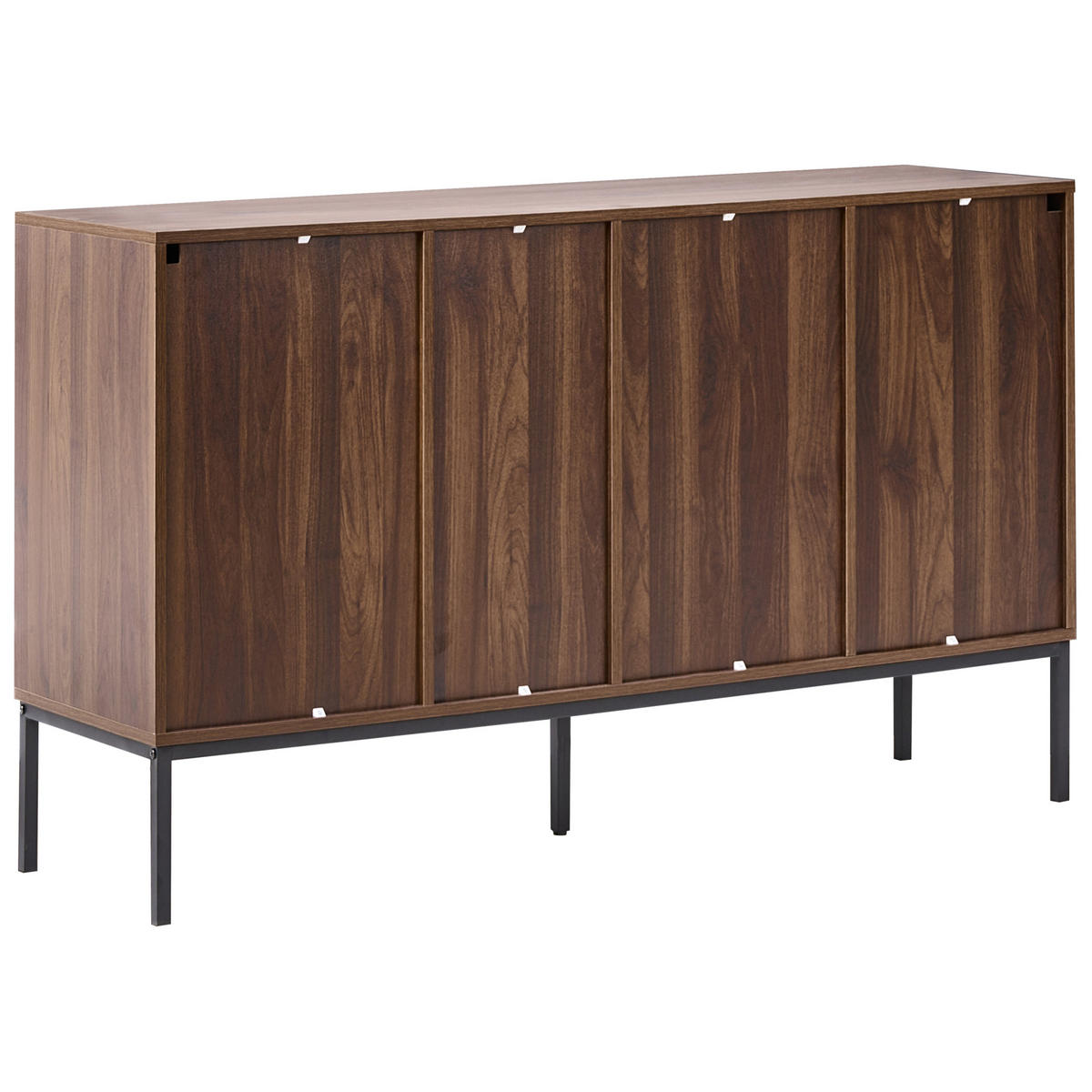 WEINREGAL Dunkelbraun Caraquet - Schwarz/Braun, Holzwerkstoff (140/85/40cm) - Beliani