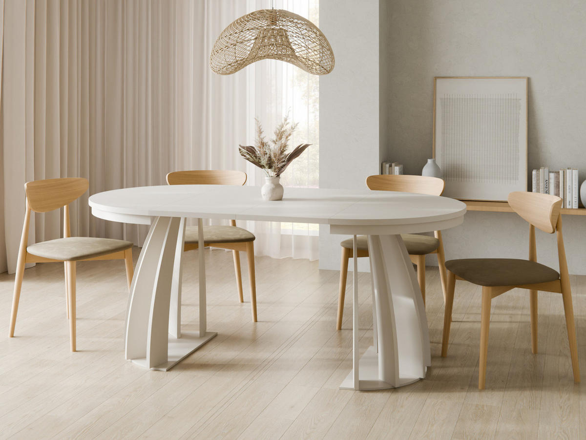 ESSTISCH 100-180 Nussbaum Kaschmir SABO - Kaschmir/Nussbaumfarben, Holzwerkstoff (100/100/76cm) - Compleo24
