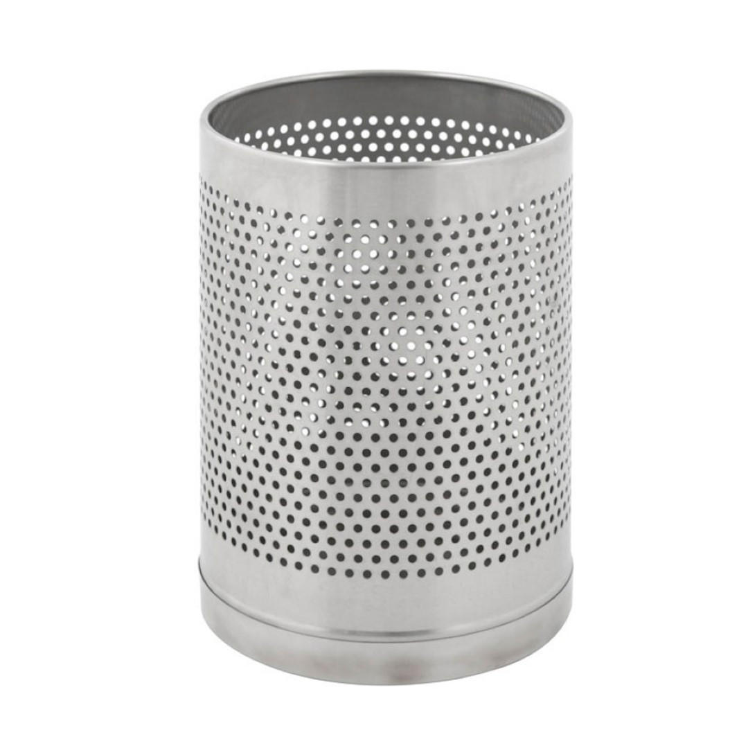 MÜLLEIMER Perforierter Edelstahl 10 Liter 29x22 cm Silber - Silberfarben, Metall (22/29/22cm) - PROREGAL