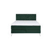 BOXSPRINGBETT SINDAR Dunkelgrün Webstoff - Dunkelgrün/Silberfarben, Textil (200/200cm) - KAWOLA