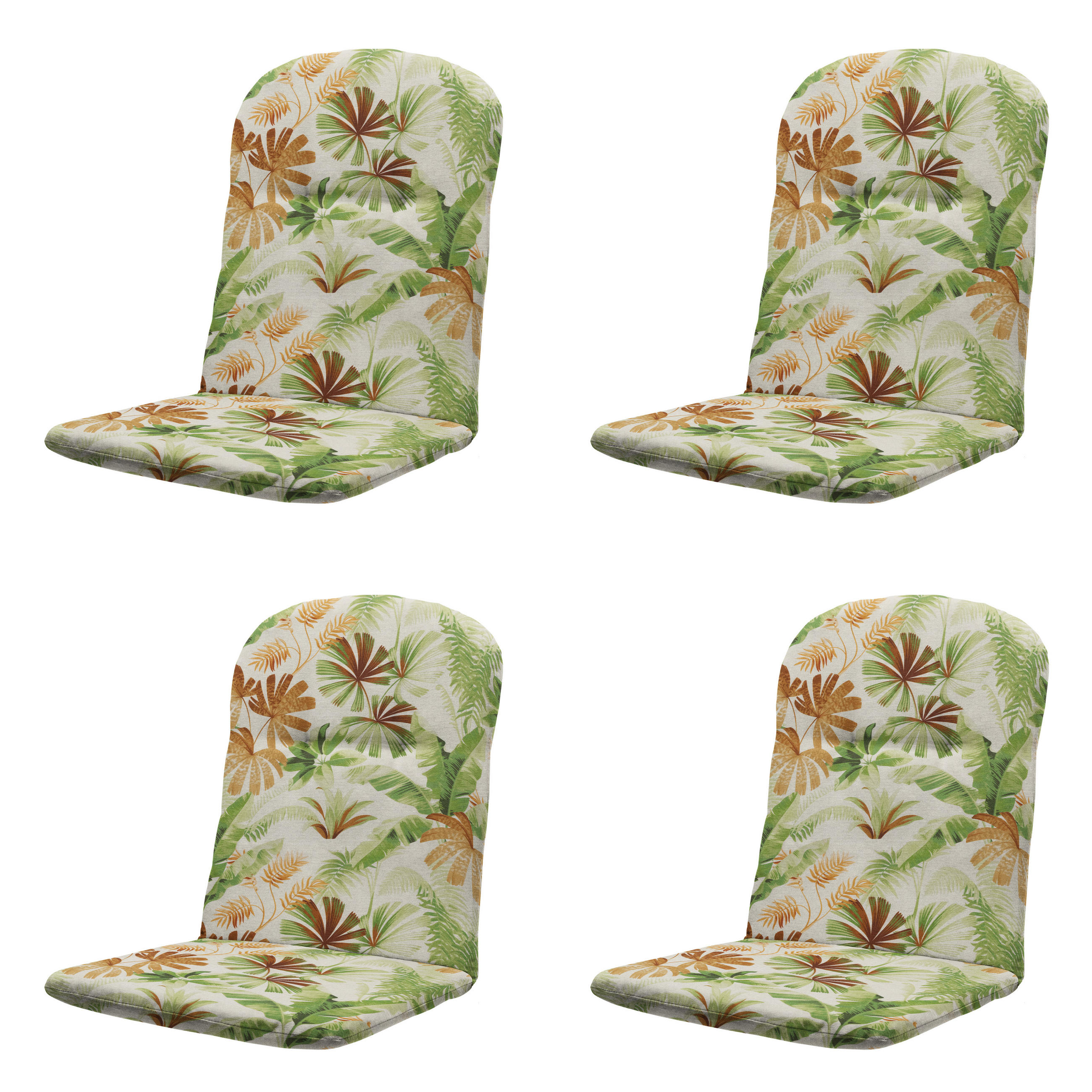 GARTENSTUHLKISSEN Axel - Mehrfarbig - 96/45/3,5 cm - 4er-Set - Multicolor, Textil (45/3/96cm) - Madison