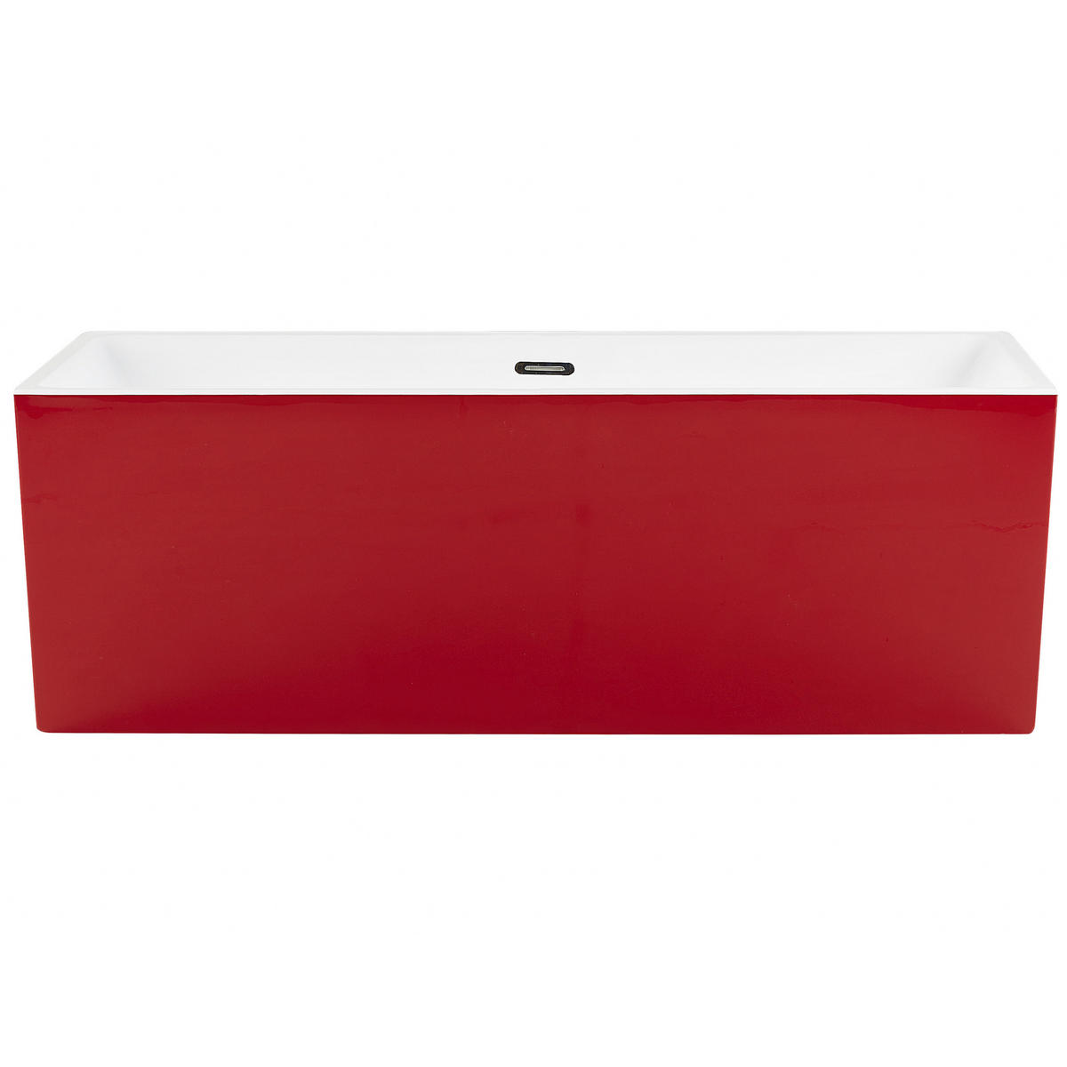 BADEWANNE FREISTEHEND 81x170x60 cm rot Rios - Rot, Kunststoff (81/60/170cm) - Beliani