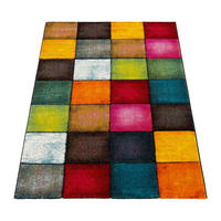 TEPPICH Kurzflor Karos Wohnzimmer schmutzabweisend Mehrfarbig Rechteckig 200x290 - Multicolor, Textil (290/200cm) - KADIMA DESIGN