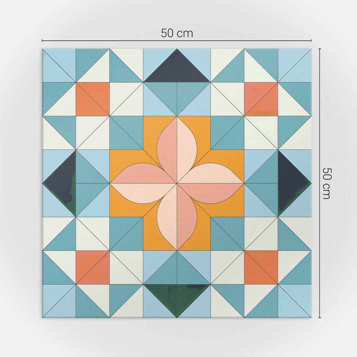 WANDPANEEL 4x 50x50 cm selbstklebend Fiorenza - Orange, Kunststoff (50/1.6/50cm) - Wallfluent