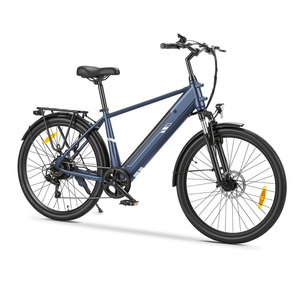 E-BIKE Touroll J2 – 250W Motor (45Nm Spitzenleistung 450W), 561,6Wh Akku (100km Reichweite), Shimano 7-Gang, 60mm Federgabel, Dual-Scheibenbremsen, St - Grau, Metall (77cm)