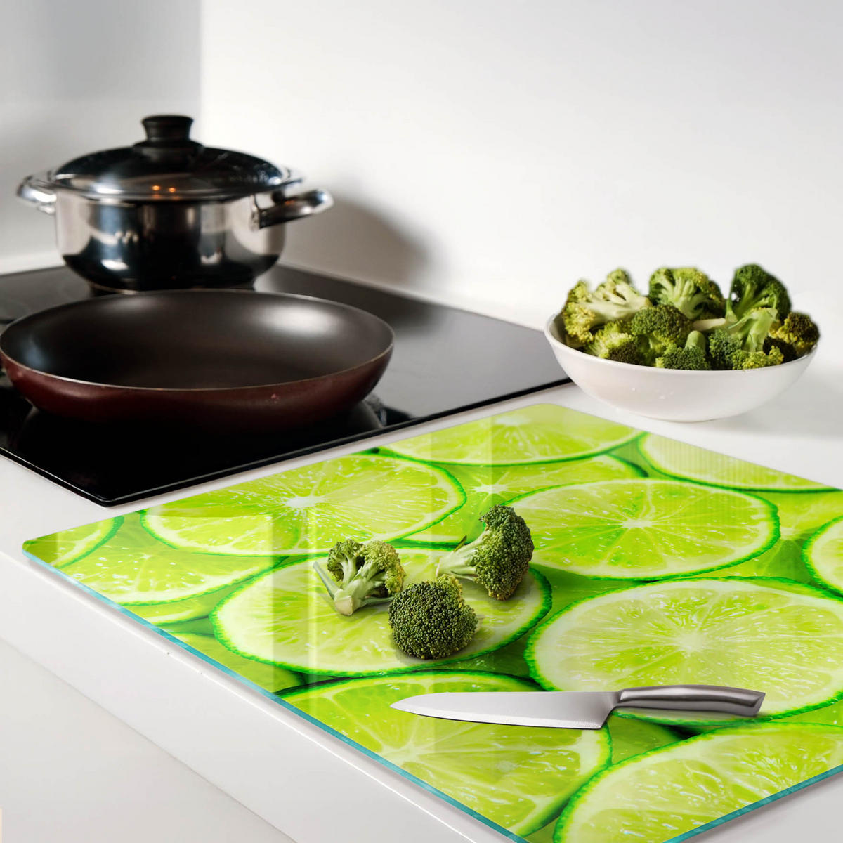 GLASPLATTE 60x52 cm Limes - Grün, Glas (60/0.4/52cm) - TULUP