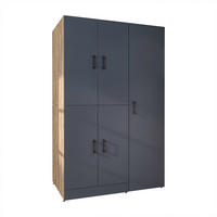 WASCHMASCHINENSCHRANK DORA-I 115cm Breit, 186cm Hoch - Anthrazit, Holzwerkstoff (115/186/73.8cm)