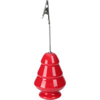TISCHKARTEN-STÄNDER Weihnachtsbaum 4,5/4,5/13 cm - Rot, Keramik (13cm) - Home Styling Collection