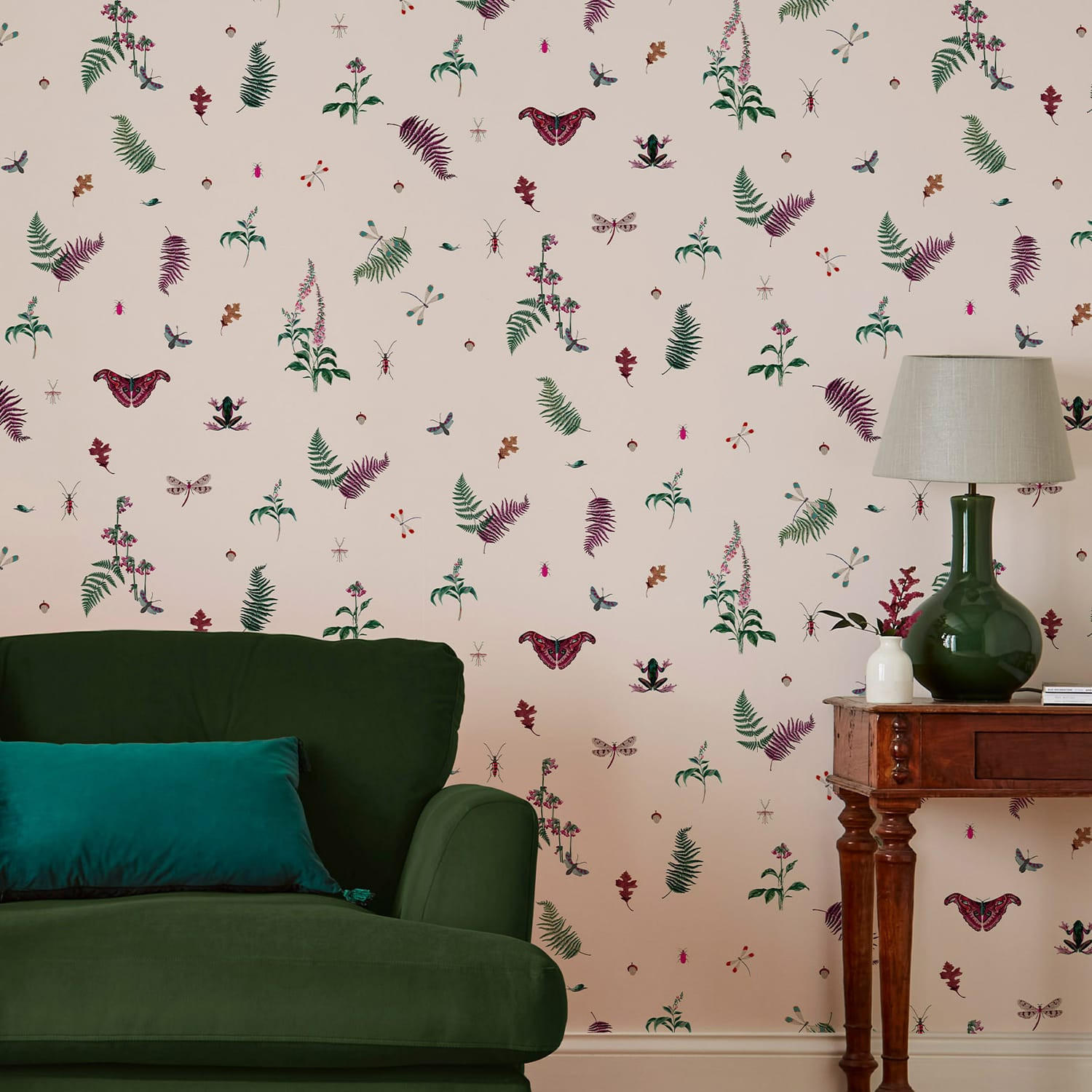 VLIESTAPETE - Waldzauber Rosa - Multicolor, Papier/Kunststoff (52/1000cm) - Joules