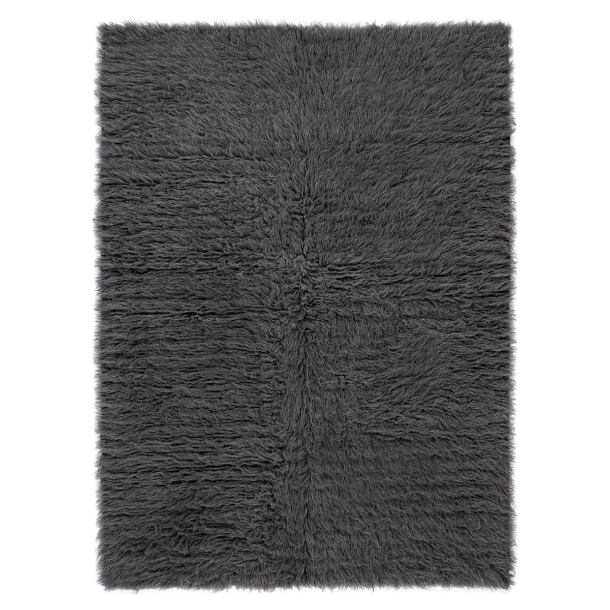 FLOKATI WOLLE 70/160 cm - Grau, Textil (70/160cm) - rugsX