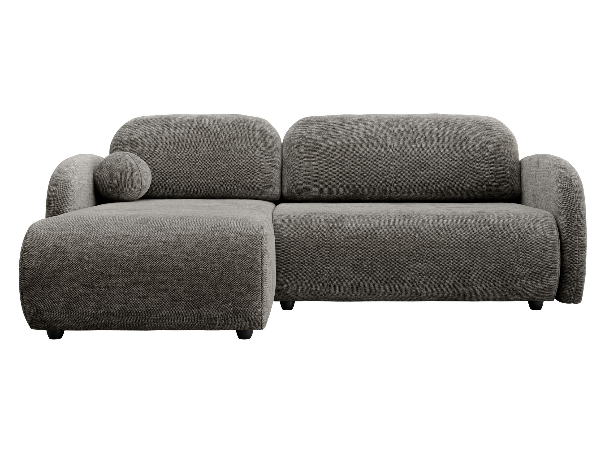 ECKSOFA Dream L - Schwarz/Braun, Holz/Kunststoff (233/160cm) - MIRJAN24