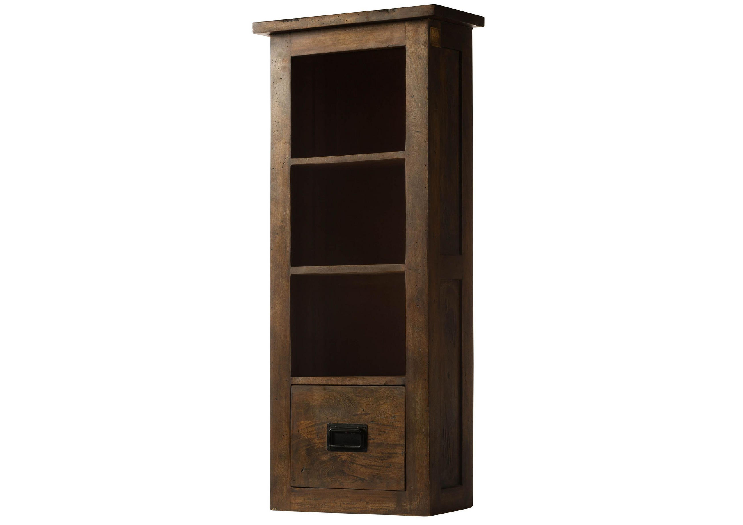 HÄNGESCHRANK Mango 50x26x120 braun lackiert RAILWAY #480 - Braun, Holz (50/120/26cm) - Massivmoebel24