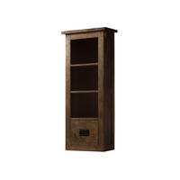 HÄNGESCHRANK Mango 50x26x120 braun lackiert RAILWAY #480 - Braun, Holz (50/120/26cm) - Massivmoebel24