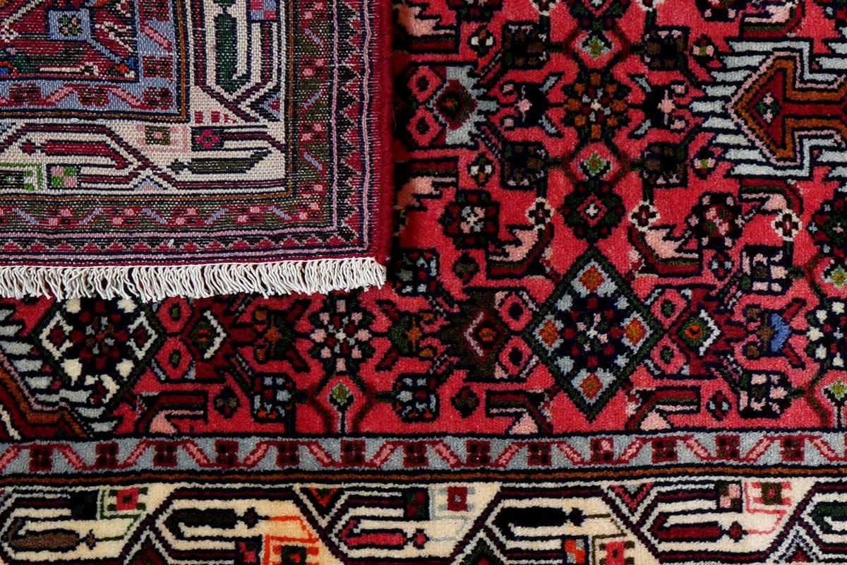 ORIENTTEPPICH handgeknüpft Assadabad Rot 207/83 cm Schurwolle - Rot, Textil (83/207cm) - Looma