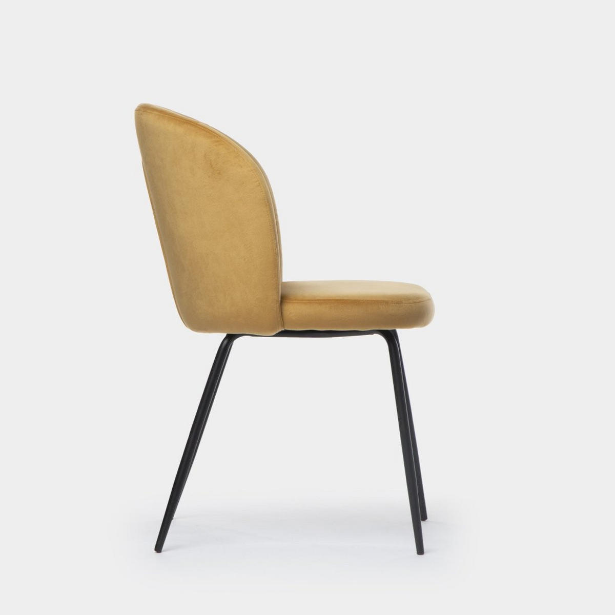 ESSZIMMERSTUHL Elina Senf / Gelb 53 cm x 81 cm - Dunkelgelb, Textil (53/81/51cm) - Klast Home