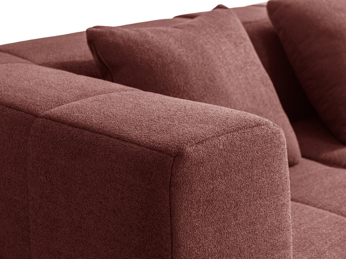 2-SITZER-SOFA Bouclé-Stoff Terrakotta-Rot - Terracotta, Textil (180/73/95cm) - MILYsofa