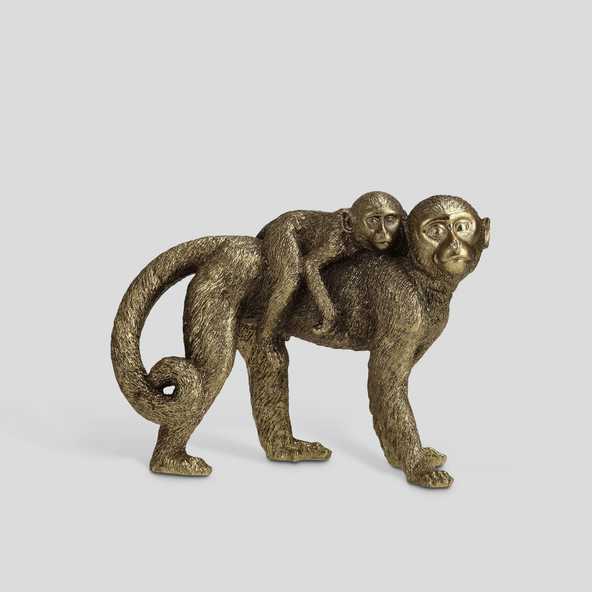DEKOFIGUR Monkino - Goldfarben, Kunststoff (9/16/21cm) - home&you