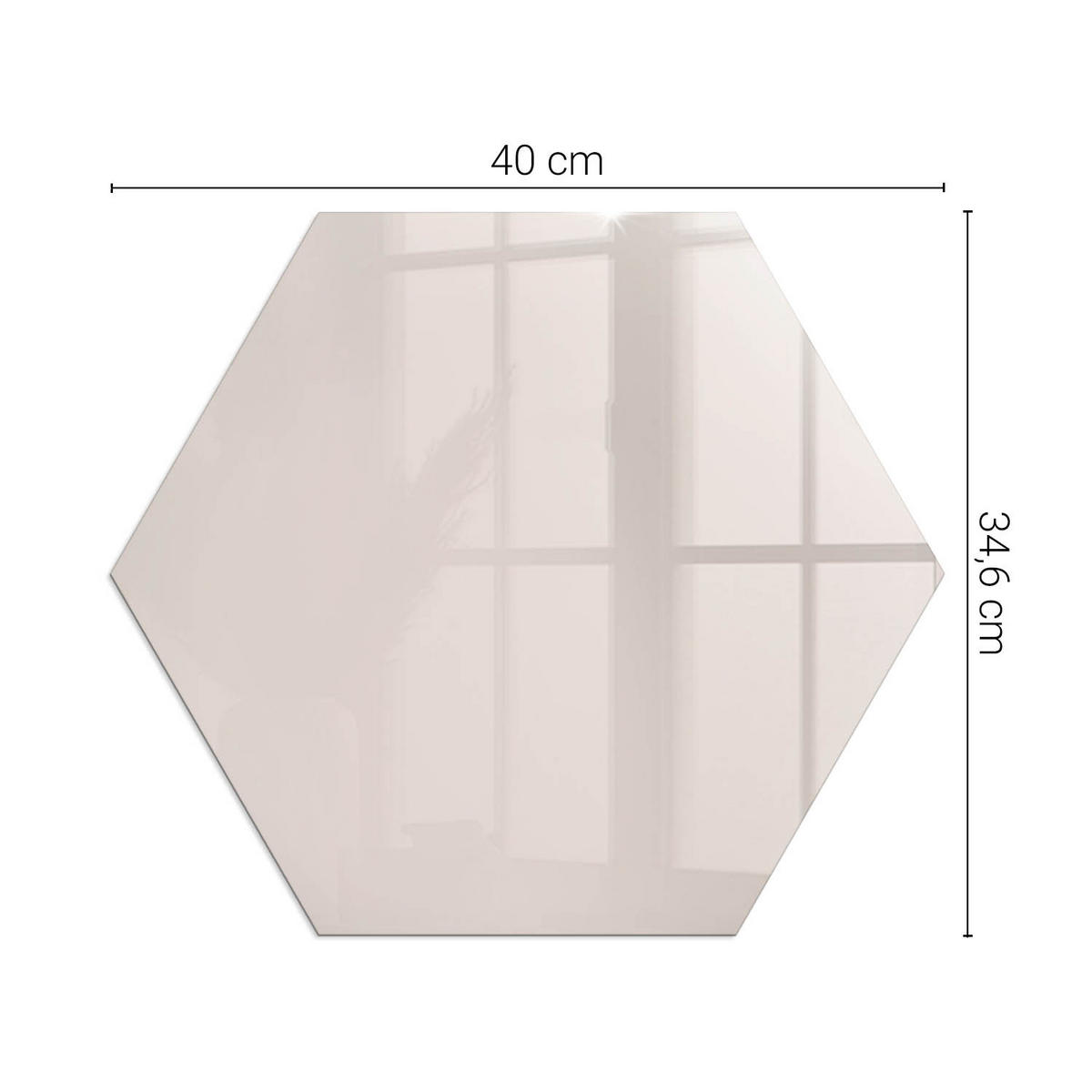 GLASPLATTE für Kamin h40 cm Beige - Beige, Glas (40/40/0.4cm) - ArtPrintCave