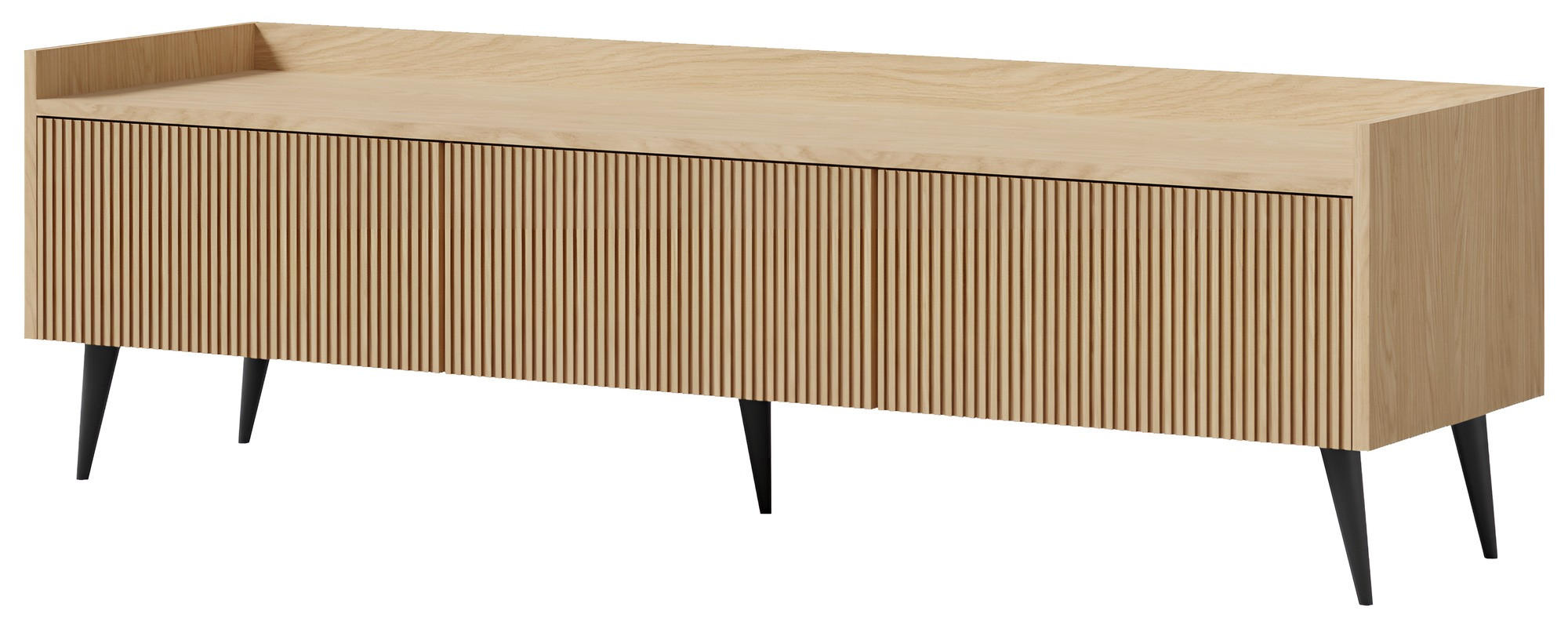 TV-LOWBOARD Arysa in Frühlings-Eiche Hellbraun 150/45/41 cm - Eichefarben/Schwarz, Holzwerkstoff/Metall (150/45/41cm) - WFL GROUP