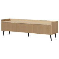 TV-LOWBOARD Arysa in Frühlings-Eiche Hellbraun 150/45/41 cm - Eichefarben/Schwarz, Holzwerkstoff/Metall (150/45/41cm) - WFL GROUP