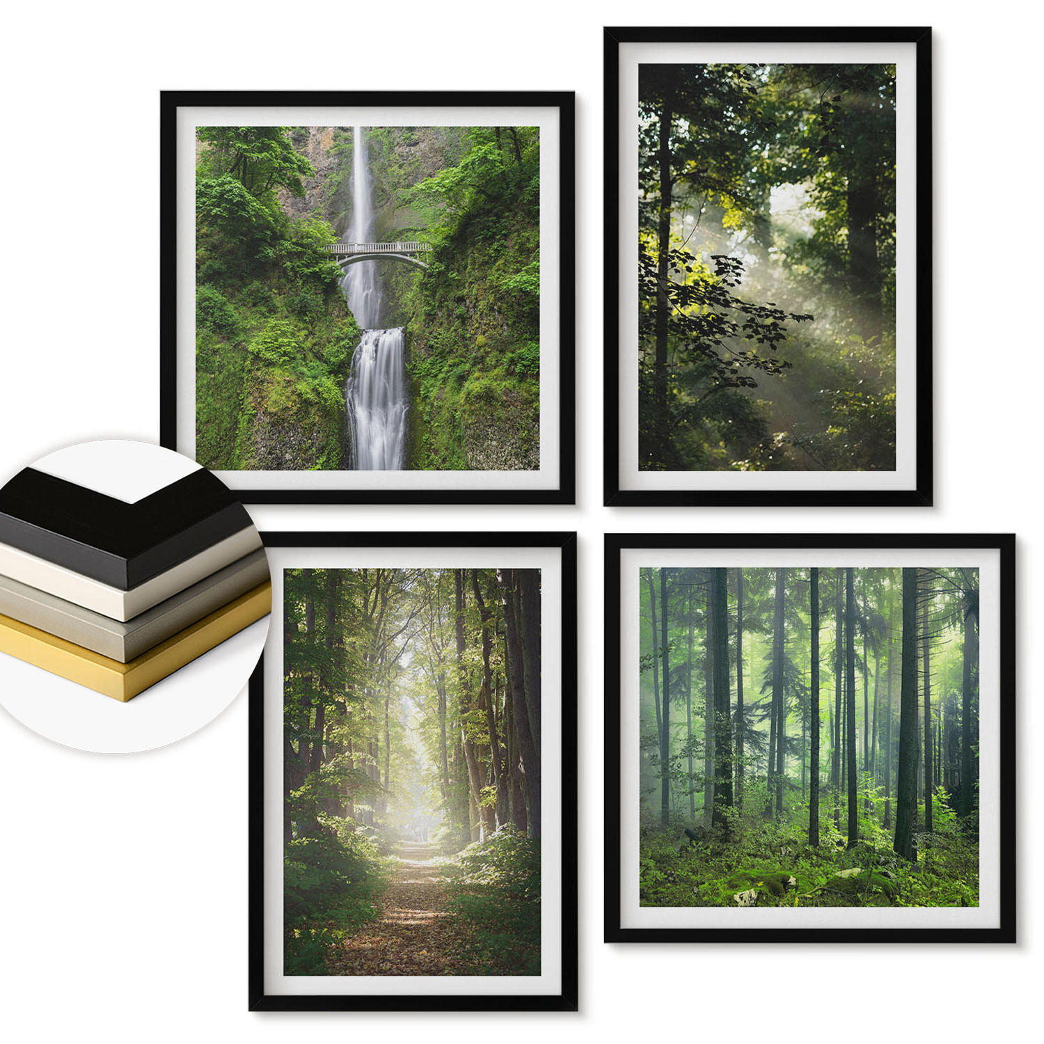 ArtPrintCave Wandbilder Schwarz 50x50 cm