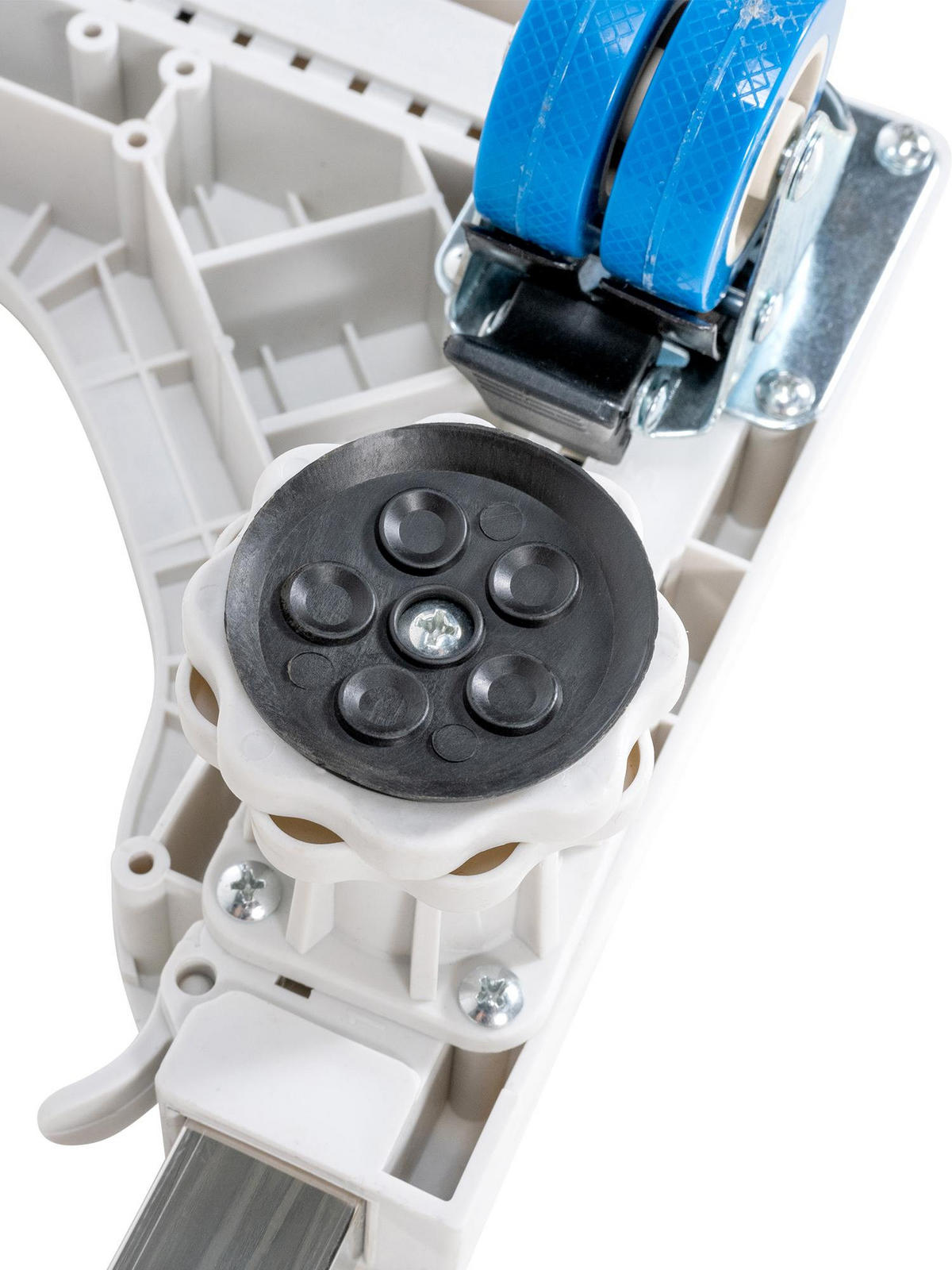 WASCHMASCHINEN Untergestell BART - 4 Füße 4 Rollen, für 350kg UNIVERSAL | Sockel | Weiß - Weiß, Metall (63/13/63cm) - DELUKE