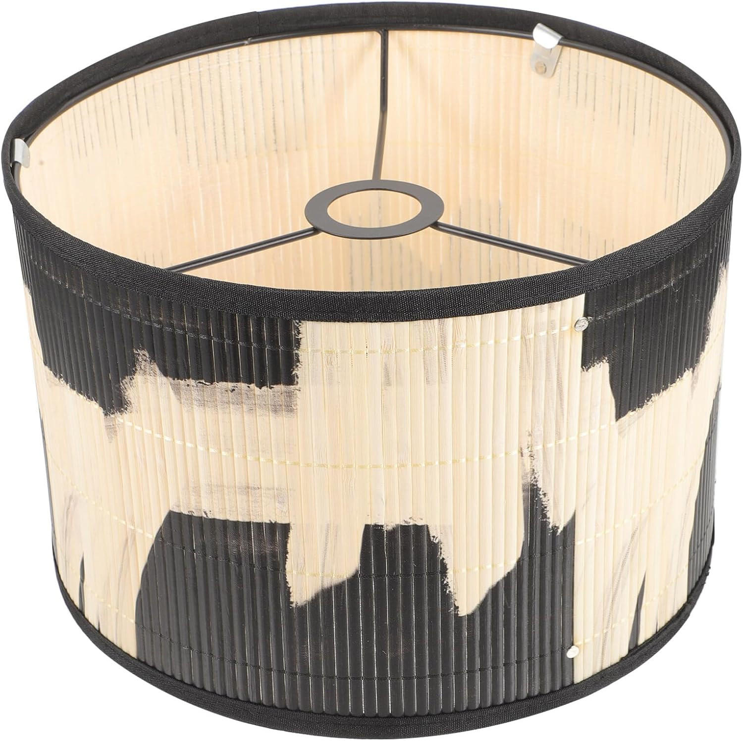 LAMPENSCHIRM Bambus 30/30/20 cm - Schwarz, Naturmaterialien (30/30/23cm) - Authentics