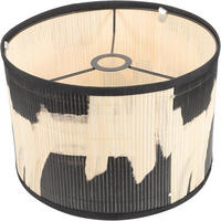 LAMPENSCHIRM Bambus 30/30/20 cm - Schwarz, Naturmaterialien (30/30/23cm) - Authentics