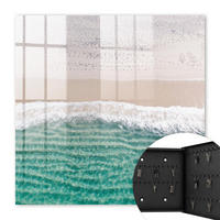SCHLÜSSELBOX Schwarz 30x30 cm- Türöffnung nach rechts - Sommerstrand - Weiß, Metall (30/30/5cm) - TULUP
