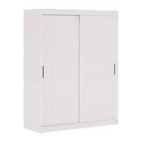 ŠATNÍ SKŘÍŇ S POSUVNÝMI DVEŘMI TELA, 120/205/60 cm 2dveřová, bílá - bílá, kompozitní dřevo (120/205/60cm) - MASSENO
