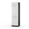 KÜCHENSCHRANK Fame-Line Weiß Hochglanz 60 cm - Weiß Hochglanz/Anthrazit, Holzwerkstoff (60/206.8/58.1cm) - Vicco