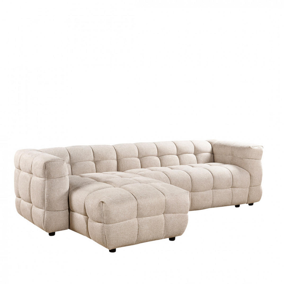 ECKSOFA - Heidebeige - Beige, Textil (266/87cm) - Drawer